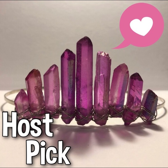 Bloodstone Treasures Accessories - “The Aphrodite Crown” Purple Pink Aura Quartz